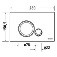 ������� ����� Duravit Beta 120 ������� ����, �������, ����: ����� WD5010011000/WF5120011010