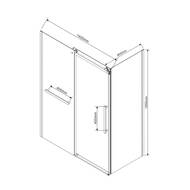 Душевой уголок Vincea Como Soft 1400x1950x900 VSR-1CS9014CLB прямоугольная черный — миниатюра 11