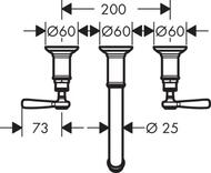 ��������� Axor Montreux 16534820 ��� ��������� ������������� �� 3 ���������, ����. ������