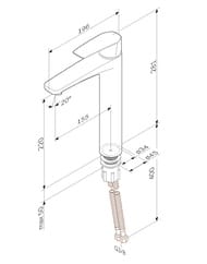 ��������� AM.PM Gem ��� ����������� F90A92022 �������������, ����� 155��, ������