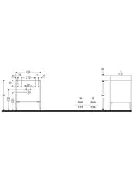 ����� ��������� Duravit XViu 434�493�334 ����� �����, ����� ������/������� XV4531LB122