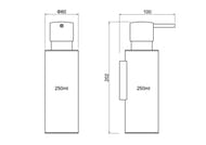 Дозатор для жидкого мыла Aquatek Оберон AQ4205MB подвесной, нержавеющая сталь, латунь, черный  мат