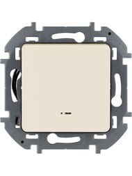 Переключатель LEGRAND INSPIRIA 1-клавишный с подсветкой 10 AX 250 В слоновая кость 673661
