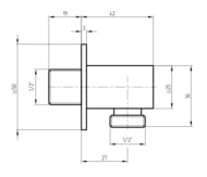 ������ ������� Migliore RICAMBI Quadra 1/2"�1/2", ������ ML.RIC-30.255.DO