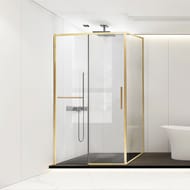 Душевой уголок Vincea Slim Soft 1500x2000x900 VSR-1SS9015CLG прямоугольная брашированное золото — миниатюра 1