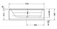 ����� ��������� Duravit D-Code 1700�750 ������ � ������, ����� 700099000000000