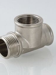 Тройник VALTEC 3/4" ВВН, лат.никелир, VTr.134.N.0005 — миниатюра 3