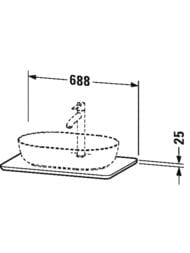 ���������� Duravit Luv 688�475�25 ������ ������, 1 �����, ���� ������������ LU946007777