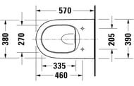 ������ ��������� Duravit Qatego 390�570�400��, ������������, ������� soft close, ����� 2556090000+0026890000