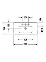 ���������� DURAVIT DuraStyle 785�400�170 ��������. ����., 1 ���. ��� ����. 23377800001
