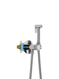 Набор с гигиеническим душем Aquatek Бетта AQ1023CR встраиваемый, 1 отв., однозахватный, цвет: хром