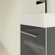 Тумба под раковину Villeroy & Boch Avento (340х202х514) 1 дверца, серое стекло A87601B1