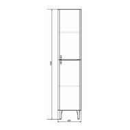 Шкаф-колонна COMFORTY Сорренто-40 (400х1900х385) напольный, светло-серый 00-00000818
