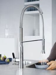 Смеситель Grohe K-7 32950000 для кухни для кухни, с дополнительной профессиональной лейкой, хром