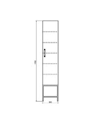 Шкаф-колонна COMFORTY Бредфорд-40 (390х1900х320) напольный, дуб темный 00004148004
