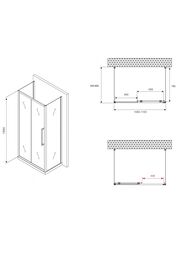 ������� ���������� ABBER Schwarzer Diamant AG30110H-S85-S85 (1100�850x1950) �-���., ����������/����