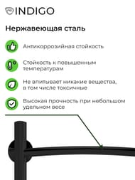 Полотенцесушитель Indigo Arc Lux б/п (electro) 700х300 (таймер, скр.монт, унив.подкл) черный муар — изображение 6
