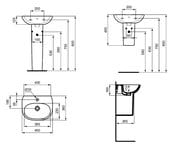 �������� Ideal Standard TESI 45 �� (450�360�160) � ���������� ��� ��������� T352401