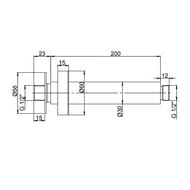 Кронштейн для верхнего душа Paini хром 50CR744T620BI