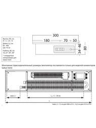Конвектор внутрипольный Gekon Eco (ДВГ:180х8х30) 1046 Вт, с решеткой UNА, без клапана — изображение 14