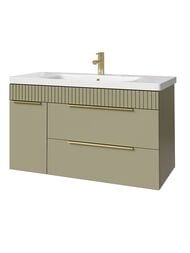 Тумба под раковину Caprigo MONBAR-Smalty 100 (976х446х550) 2 ящика 1 дв слев 36315Leml-039.000.00.20
