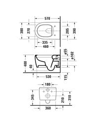 ������ ��������� Duravit Qatego 390�570�400��, ������������, ����� 2556090000