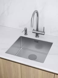 Мойка нерж. сталь NEXT 48 UNI, PM214844-BS, браш нерж.сталь, 480х440мм, Paulmark 1,2мм
