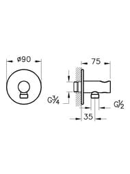 ������� ����� Vitra Origin �� ���������� ����������, ������� � ������ �����, ���� A49266EXP