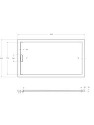 Душевой поддон CEZARES (1600х900х30) искусственный мрамор, прямоугольный TRAY-AS-AH-160/90-30-W