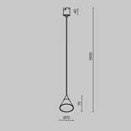 �������� ���������� Maytoni Cono (����) TR166-1-7W3K-M-B Elasity 3000� 7�� 38�, IP20, ������