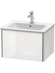 Тумба под раковину Duravit XSquare 610х400х478 подвесная, 1 ящик, белый глянец XS407102222