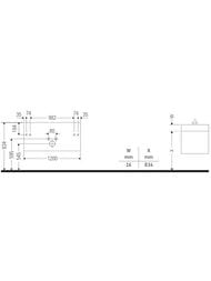 ����� ��� ���������� Duravit Ketho 1200�480�475 ���������, 2 �����, ����� ������ KT643102222