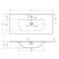 ���������� ��������� BelBagno (1010�460�170) ��������, ���� ����, ����� BB-8099-100