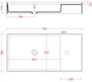 �������� ArtCeram Scalino 750�380�115 ������ ������� SCL004 17; 00