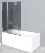 Шторка для ван BelBagno Uno (1200x1500) UNO-V-11-120/150-P-Cr распашная,стекло текстурн/профиль хром