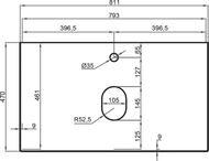 ����� ��� �������� La Fenice TERRA Bianca 80 �� (740�450�352) ����� ������� FNC-01-TER-B-80