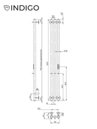 Полотенцесушитель Indigo Style 3 1200х130 (скрыт.монт, универ. подкл.) графит металлик LSE120-13GFM — изображение 8