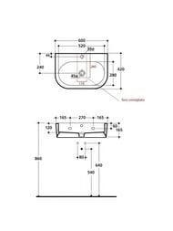 �������� ��������� Kerasan Flo 600�420�165 � ���������� ��� ���������,.����� 314201*1