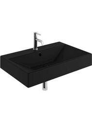Раковина подвесная KLUDI RESA 810х500х120 прямоуг, с отв под смесит, д/к,черный мат. 59WW8139 — миниатюра 1