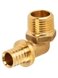 Уголок РОСТЕРМ Лайт 16х1/2"Н, латунь (Q&E), L16ELB12EXT