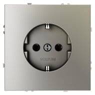 Розетка встраиваемая VOLTUM S70 с заземлением, 16А, шелк VLS040104