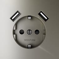 Розетка с USB, А+А Voltum S70 VLS040404, шелк