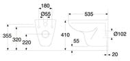 ������ ��������� GUSTAVSBERG NORDIC 3 (535�350�410) ��� ������� 46041001