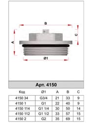 Заглушка для коллектора FAR 3/4"Н, хромированная, FK 4150 34 — изображение 3