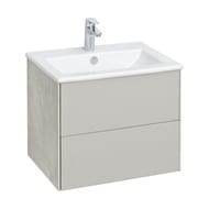 Тумба под раковину AQUATON Сохо 60 1A258001AJ9A0 588x455x482 подвесная, 2 ящ,слэйт/галька серая