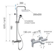 Душевая система Remer Dream D34AUFD20 с изливом, хром