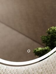 Зеркало SANCOS Bella (D800) с LED подсветкой, сенсорный выключатель, пластиковый короб  BE800