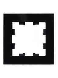 Рамка Systeme Electric ATLASDESIGN NATURE 1 пост, СТЕКЛО ЧЕРНЫЙ ATN321001