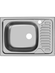 Мойка врезная Ukinox Classic 560х435 матовая нерж. сталь 0,5мм, слив 1 1/2, CLM 560.435 ---5K 2L