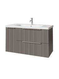 Тумба под раковину Caprigo RAIN 100 (1166х446х550) подвесная, 2 ящ, 1 дверь, Айрон 36515L-SF025